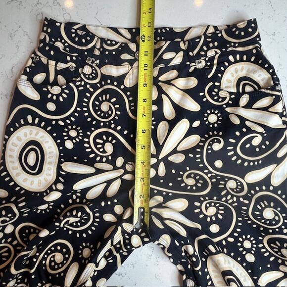 Louis Ferard Vintage Black Designer Summer Ankle Pants Size 8 - Picture 8 of 9